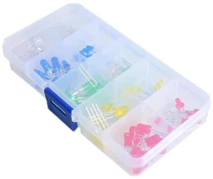100PC/Lot 3MM 5MM Led Kit With Box Mixed Color Red Green Yellow Blue White Light Emitting Diode Assortment 10PCS Each 100PC/Lot 3MM 5MM Led Kit With Box Mixed Color Red Green Yellow Blue White Light Emitting Diode Assortment 10PCS Each