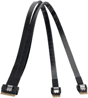 PCI-Express Cable SFF-8654 8i 74Pin Male to Dual SFF-8654 4i 38Pin Male PCI-E Ultraport Slimline SAS Slim 4.0 Cable 40cm PCI-Express Cable SFF-8654 8i 74Pin Male to Dual SFF-8654 4i 38Pin Male PCI-E Ultraport Slimline SAS Slim 4.0 Cable 40cm
