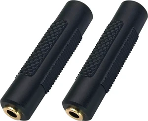 3.5mm Headphone Adapter, 4 Poles 1/8'' Female to Female Aux TRRS Stereo Audio Connector for Earphone, Headset, Smartphone, Laptop, Tablets, MP3 Player (2Pack) 3.5mm Headphone Adapter, 4 Poles 1/8'' Female to Female Aux TRRS Stereo Audio Connector for Earphone, Headset, Smartphone, Laptop, Tablets, MP3 Player (2Pack)