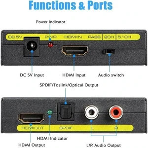 4k hdmi to hdmi &R/L& spdif audio with 2.1/5.1ch hdmi audio extractor for Blu-ray DVD Player Sky HD Box PS3 PS4 for Blu-ray DVD Player Sky HD Box PS3 PS4 4k hdmi to hdmi &R/L& spdif audio with 2.1/5.1ch hdmi audio extractor for Blu-ray DVD Player Sky HD Box PS3 PS4 for Blu-ray DVD Player Sky HD Box PS3 PS4