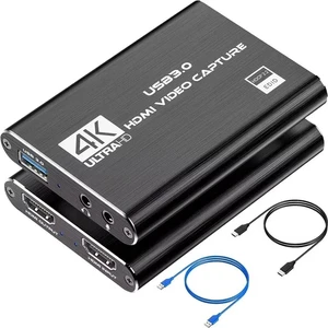 4K HDMI Capture Card for Streaming, Full HD 1080P 60FPS USB 3.0 Cam Link Game Audio Video Capture Card, Work with Camera/Nintendo Switch/Xbox/PS4/PS5/PC/OBS (Black) 4K HDMI Capture Card for Streaming, Full HD 1080P 60FPS USB 3.0 Cam Link Game Audio Video Capture Card, Work with Camera/Nintendo Switch/Xbox/PS4/PS5/PC/OBS (Black)