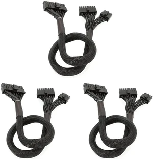 Ruth's sister 3X 10+18-Pin To 24-Pin Modular Power Cable For RM550X RM650X RM750X RM850X RM850X RM1000X Ruth's sister 3X 10+18-Pin To 24-Pin Modular Power Cable For RM550X RM650X RM750X RM850X RM850X RM1000X