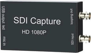 SDI to USB Capture Card Video Converter Adapter 1080P SDI Input to USB 3.0 Output for Live Streaming Mini Converter SDI-Compatible Video and Audio to ComputersPlug and Play SDI to USB Capture Card Video Converter Adapter 1080P SDI Input to USB 3.0 Output for Live Streaming Mini Converter SDI-Compatible Video and Audio to ComputersPlug and Play