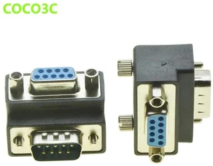 Right Angle DB9 Adapter 9PIN RS232 Male to Female Extension Cable with screws pannel 90 Degree Connector Right Angle DB9 Adapter 9PIN RS232 Male to Female Extension Cable with screws pannel 90 Degree Connector