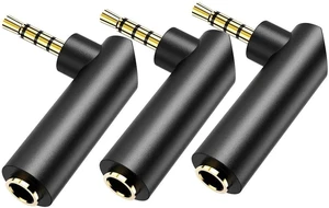 3.5mm Angle Male to Female Audio Adapter,90 Degree Right Angle Gold-Plated TRS Stereo Jack Plug Aux Connector, Compatible with Headsets, Tablets, MP3 Players, Game Controllers, Speakers - 3pack 3.5mm Angle Male to Female Audio Adapter,90 Degree Right Angle Gold-Plated TRS Stereo Jack Plug Aux Connector, Compatible with Headsets, Tablets, MP3 Players, Game Controllers, Speakers - 3pack