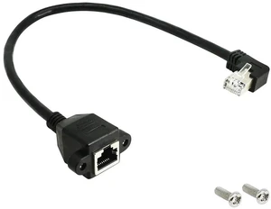 RJ45 Ethernet Adapter Cable 90 Angle Right Male to Famale Ethernet Switch Adapter Cable for CAT 5/CAT 6 LAN Ethernet Socket Connector Adapter Cat5 Cat6 Cable(Right) RJ45 Ethernet Adapter Cable 90 Angle Right Male to Famale Ethernet Switch Adapter Cable for CAT 5/CAT 6 LAN Ethernet Socket Connector Adapter Cat5 Cat6 Cable(Right)