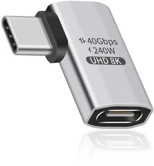 240W Right Angle USB-C Adapter, 40Gbps USB C 90 Degree Adapter Male to Female with 8K@60Hz Video Compatible for Thunderbolt 3/4, Switch, MacBookPro/Air, ipad and More Type C Devices (1 Pack) 240W Right Angle USB-C Adapter, 40Gbps USB C 90 Degree Adapter Male to Female with 8K@60Hz Video Compatible for Thunderbolt 3/4, Switch, MacBookPro/Air, ipad and More Type C Devices (1 Pack)