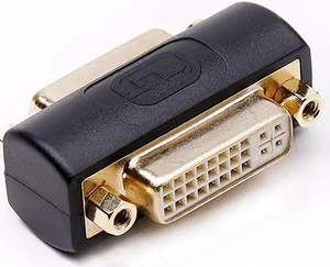 Coupler Female to Female Gender Changer Bulkhead Mount Adapter Black Gold Plated Coupler Female to Female Gender Changer Bulkhead Mount Adapter Black Gold Plated