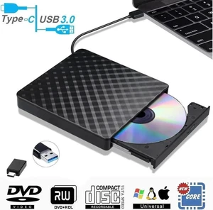 External DVD Drive USB3.0/USB-C Portable CD DVD RW Drive Writer Burner Optical Player Compatible For Windows 10 Laptop Desktop iMacs External DVD Drive USB3.0/USB-C Portable CD DVD RW Drive Writer Burner Optical Player Compatible For Windows 10 Laptop Desktop iMacs
