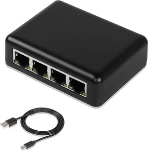 RJ45 Network Splitter Adapter Gigabit,1000Mbps Ethernet Cable Splitter, RJ45 Network Extension Connector,Four Devices Share The Internet at The Same Time (Black Gigabit 1 to 4) RJ45 Network Splitter Adapter Gigabit,1000Mbps Ethernet Cable Splitter, RJ45 Network Extension Connector,Four Devices Share The Internet at The Same Time (Black Gigabit 1 to 4)