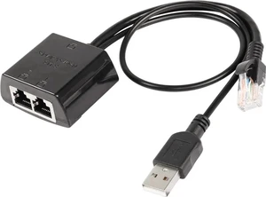 RJ45 Network Splitter Adapter, Ethernet Cable Splitter 1 to 2, RJ45 Network Extension Connector,Two Devices Share The Internet at The Same Time (Black Male) RJ45 Network Splitter Adapter, Ethernet Cable Splitter 1 to 2, RJ45 Network Extension Connector,Two Devices Share The Internet at The Same Time (Black Male)