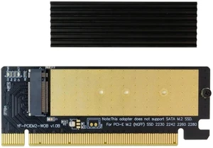 NVME PCIe 4.0 Adapter, M.2 NVME SSD to PCI Express Adapter with Heat Sink, Only Support PCIe x16 Slot,Support M.2 SSD 2230 2242 2260 2280 NVME PCIe 4.0 Adapter, M.2 NVME SSD to PCI Express Adapter with Heat Sink, Only Support PCIe x16 Slot,Support M.2 SSD 2230 2242 2260 2280