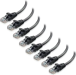 8Pack Snagless Short Cat5e Ethernet Cat5e Cat 5e in Black 7 ft 8Pack Snagless Short Cat5e Ethernet Cat5e Cat 5e in Black 7 ft
