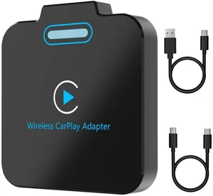Wireless CarPlay Adapter for iPhone, CarPlay Wireless Adapter for Apple Convert Wired to Wireless Plug & Play Dongle for iPhone & Factory Wired CarPlay Cars - Fit Cars from 2016 and iPhone iOS 10+ Wireless CarPlay Adapter for iPhone, CarPlay Wireless Adapter for Apple Convert Wired to Wireless Plug & Play Dongle for iPhone & Factory Wired CarPlay Cars - Fit Cars from 2016 and iPhone iOS 10+