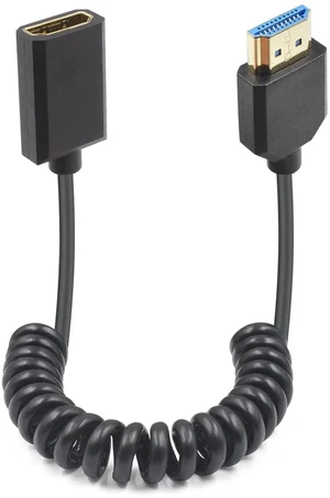 8K Coiled HDMI Extension Cable, Extreme Thin HDMI Male to Female Coiled Cable 48Gbps Ultra High Short HDMI Cable 8K@60Hz Resolution Backward Compatible for 4K Ultra HD, 1080p 4FT/1.2M 8K Coiled HDMI Extension Cable, Extreme Thin HDMI Male to Female Coiled Cable 48Gbps Ultra High Short HDMI Cable 8K@60Hz Resolution Backward Compatible for 4K Ultra HD, 1080p 4FT/1.2M