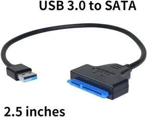 ATA 3 Cable Sata to USB Adapter 6Gbps for 2.5 Inches External SSD HDD Hard Drive 22 Pin Sata III Cable USB 3.0 Port connection ATA 3 Cable Sata to USB Adapter 6Gbps for 2.5 Inches External SSD HDD Hard Drive 22 Pin Sata III Cable USB 3.0 Port connection