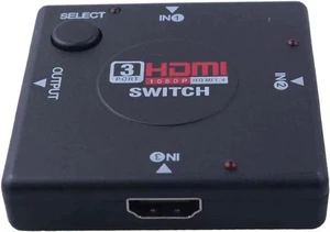 3 in 1 Out Manual HDMI Switch 3-Port 1080P Full HD Selector, 1×3 HDMI Manual Switcher Supports 1920×1080 Resolution for DVD Players, PC, Laptops & HDMI Media Devices 3 in 1 Out Manual HDMI Switch 3-Port 1080P Full HD Selector, 1×3 HDMI Manual Switcher Supports 1920×1080 Resolution for DVD Players, PC, Laptops & HDMI Media Devices