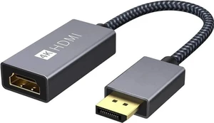 Grey Active DisplayPort Male to HDMI Female Adapter, Uni-Directional DP to HDMI Converter Supports 4K@60Hz Updated Model for HP ThinkPad AMD Desktop Laptops Grey Active DisplayPort Male to HDMI Female Adapter, Uni-Directional DP to HDMI Converter Supports 4K@60Hz Updated Model for HP ThinkPad AMD Desktop Laptops