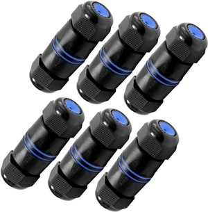 6 Pack Short Profile IP67 Waterproof Shielded RJ45 Inline Coupler, Cat5/Cat5e/Cat6 Outdoor PoE Ethernet Cable Extender Connector 6 Pack Short Profile IP67 Waterproof Shielded RJ45 Inline Coupler, Cat5/Cat5e/Cat6 Outdoor PoE Ethernet Cable Extender Connector