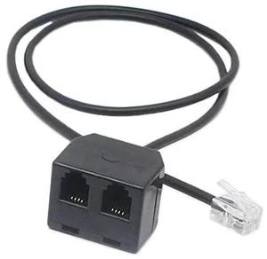 RJ9 Telephone Training Adapter Y Splitter RJ9 Headset Extension Cord Adapter 1 Male to 2 Female Connector for IP Phones (2 RJ9 FM) RJ9 Telephone Training Adapter Y Splitter RJ9 Headset Extension Cord Adapter 1 Male to 2 Female Connector for IP Phones (2 RJ9 FM)