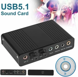 6 Channel 5.1 Optical SPDIF Sound Card USB Audio Output Adapter External for PC 6 Channel 5.1 Optical SPDIF Sound Card USB Audio Output Adapter External for PC