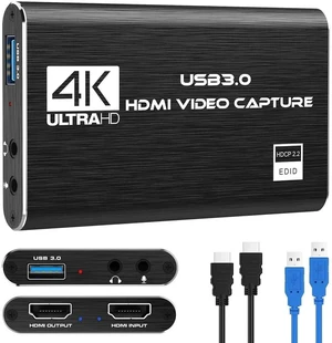 Capture Card Nintendo Switch, 4K HDMI Video Capture Card, 1080P 60FPS, HDMI to USB 3.0 Capture Card for Streaming Work with Camera/Xbox/PS4/PS5/PC/OBS Capture Card Nintendo Switch, 4K HDMI Video Capture Card, 1080P 60FPS, HDMI to USB 3.0 Capture Card for Streaming Work with Camera/Xbox/PS4/PS5/PC/OBS
