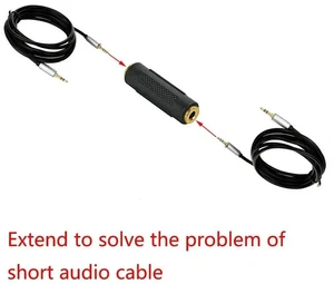 3.5mm Stereo Jack to 3.5mm Stereo Jack Adapter Connectors Stereo Coupler Female to Female Gold Plated (Pack of 3) 3.5mm Stereo Jack to 3.5mm Stereo Jack Adapter Connectors Stereo Coupler Female to Female Gold Plated (Pack of 3)