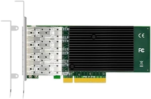 ST7219 4-Port 10G SFP+ Ethernet Network Card with Intel X710-BM1 Controller, PCIE 3.0 X8 Interface, Support Windows 11/10/Windows Server/Linux/ESX/VMware ESXi(Not Support Mac OS) ST7219 4-Port 10G SFP+ Ethernet Network Card with Intel X710-BM1 Controller, PCIE 3.0 X8 Interface, Support Windows 11/10/Windows Server/Linux/ESX/VMware ESXi(Not Support Mac OS)