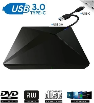 Polaris External CD DVD Drive, USB 3.0 and Type-C Portable CD/DVD Player for Laptop CD Drive Reader Writer Burner Compatible with Laptop Desktop PC Windows Linux Apple Mac Polaris External CD DVD Drive, USB 3.0 and Type-C Portable CD/DVD Player for Laptop CD Drive Reader Writer Burner Compatible with Laptop Desktop PC Windows Linux Apple Mac