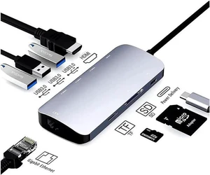 USB C Hub Ethernet Port USB C Adapter GIGABIT 1000M Rj45 8in1 multiport 60W Fast charging-4K HD-MI to 5Gbps Data Transfer,SD/TF, USB C Hub_Flat USB C Hub Ethernet Port USB C Adapter GIGABIT 1000M Rj45 8in1 multiport 60W Fast charging-4K HD-MI to 5Gbps Data Transfer,SD/TF, USB C Hub_Flat