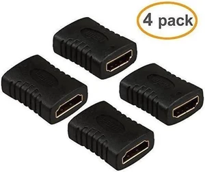 HDMI Female to HDMI Female Coupler Connector Pack 4pcs Adapter Extender F/F High Speed HDMI Female to HDMI Female Coupler Connector Pack 4pcs Adapter Extender F/F High Speed
