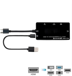 HDMI to VGA Audio HDMI DVI Adapter Multiport Splitter Converter 4 in1 Dongle Compatible for PS3 HDTV PC Monitor Projector HDMI to VGA Audio HDMI DVI Adapter Multiport Splitter Converter 4 in1 Dongle Compatible for PS3 HDTV PC Monitor Projector