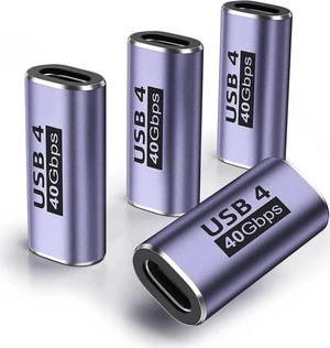 USB C Female to Female Adapter (4 Pack) USBC Coupler with 40 Gbps PD 100W 8K 60hz Video Compatible for Thunderbolt 4/3, MacBook Pro/Air, USB-C HUB and More Type C Devices USB C Female to Female Adapter (4 Pack) USBC Coupler with 40 Gbps PD 100W 8K 60hz Video Compatible for Thunderbolt 4/3, MacBook Pro/Air, USB-C HUB and More Type C Devices