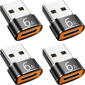USB to USB C Adapter 4 Pack USB C Female to USB A Male Adapter Type C to USB A Charger Cable Converter Compatible with iPhone 15 14 13 12 Pro Apple Watch Airpods Galaxy S23 S22 S21 USB to USB C Adapter 4 Pack USB C Female to USB A Male Adapter Type C to USB A Charger Cable Converter Compatible with iPhone 15 14 13 12 Pro Apple Watch Airpods Galaxy S23 S22 S21