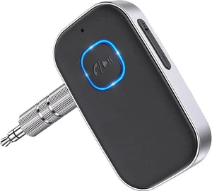 Bluetooth 5.0 Receiver for Car, Noise Cancelling Bluetooth AUX Adapter, Bluetooth Music Receiver for Home Stereo/Wired Headphones/Hands-Free Call,16H Battery Life-Black+Silver Bluetooth 5.0 Receiver for Car, Noise Cancelling Bluetooth AUX Adapter, Bluetooth Music Receiver for Home Stereo/Wired Headphones/Hands-Free Call,16H Battery Life-Black+Silver