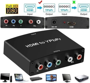 HDMI to Component Converter Adapter, 1080P HDMI to RGB YPbPr Converter, HDMI in Component Out Converter for TV Blu-Ray DVD PS4 DVD, PSP, Xbox 360,Amazon Fire TV(HDMI to Ypbpr) HDMI to Component Converter Adapter, 1080P HDMI to RGB YPbPr Converter, HDMI in Component Out Converter for TV Blu-Ray DVD PS4 DVD, PSP, Xbox 360,Amazon Fire TV(HDMI to Ypbpr)