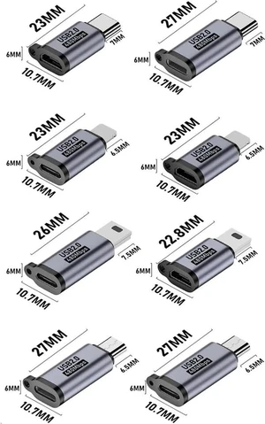 USB C/Lightning to Micro USB Adapter Type C to Lightning Converter USB C to Mini USB Connector (8 Pack) USB C/Lightning to Micro USB Adapter Type C to Lightning Converter USB C to Mini USB Connector (8 Pack)