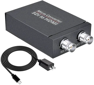 SDI to HDMI Converter Adapter for 3G-SDI/HD-SDI/SD-SDI Signals, 1080P@60Hz SDI to HDMI Converter Adapter for 3G-SDI/HD-SDI/SD-SDI Signals, 1080P@60Hz