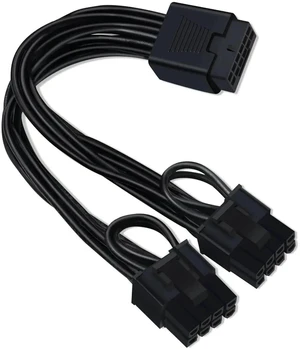 12VHPWR Cable Extension, 16 Pin Female to Dual 8 Pin(6+2) Male PCIe Conversion GPU Power Cable for Power Supply with 12+4pin 12VHPWR Port 7.67 in(19.5cm) 12VHPWR Cable Extension, 16 Pin Female to Dual 8 Pin(6+2) Male PCIe Conversion GPU Power Cable for Power Supply with 12+4pin 12VHPWR Port 7.67 in(19.5cm)