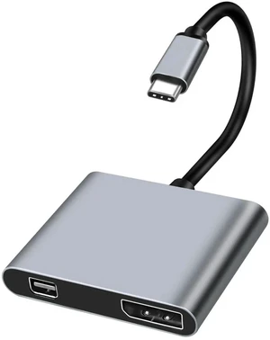 USB Type C to Mini DP/DP DisplayPort Adapter 4K 2 in 1 Type C Male to DisplayPort & Mini DisplayPort Female Video Converter Cable for Computer Phone Laptop Monitor Displays USB Type C to Mini DP/DP DisplayPort Adapter 4K 2 in 1 Type C Male to DisplayPort & Mini DisplayPort Female Video Converter Cable for Computer Phone Laptop Monitor Displays