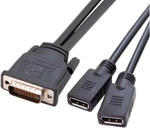 Displayport DP Dual to DMS-59Pin Cable DMS-59Pin Male to Dual DP Displayport Female Splitter Cord for PC Graphics Card Displayport DP Dual to DMS-59Pin Cable DMS-59Pin Male to Dual DP Displayport Female Splitter Cord for PC Graphics Card