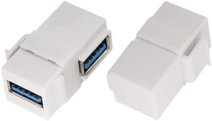 90 Degree USB Keystone Coupler Right Angle USB 3.0 A Keystone Jack Insert Female to Female Coupler Adapter for Wall Plate Outlet Panel (White/2 Pack) 90 Degree USB Keystone Coupler Right Angle USB 3.0 A Keystone Jack Insert Female to Female Coupler Adapter for Wall Plate Outlet Panel (White/2 Pack)