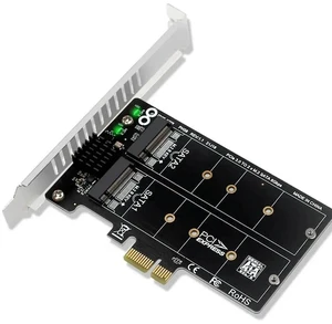 PH58 2 x M2 SATA to PCIE Adapter Card Double Disc Display Card Splitter Expansion Card PCIe X1 to NGFF M2 SATA SSD-AB01 PH58 2 x M2 SATA to PCIE Adapter Card Double Disc Display Card Splitter Expansion Card PCIe X1 to NGFF M2 SATA SSD-AB01