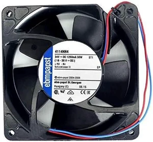 for 24V 120mm ebmpapst 4114NH4 Fan - 12038 1250mA 30W 60DB 2-Wire Cooling Fan for 24V 120mm ebmpapst 4114NH4 Fan - 12038 1250mA 30W 60DB 2-Wire Cooling Fan