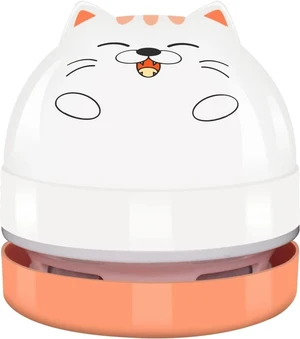 YUNYILAN Mini Desktop Vacuum Cleaner, Portable USB Vacuum Cleaner for Desk Mini Cute Cartoon Desktop Vacuum for Cleaning Eraser Crumbs, Dust, Crumbs, Computer, Keyboard and Car (White Orange) YUNYILAN Mini Desktop Vacuum Cleaner, Portable USB Vacuum Cleaner for Desk Mini Cute Cartoon Desktop Vacuum for Cleaning Eraser Crumbs, Dust, Crumbs, Computer, Keyboard and Car (White Orange)