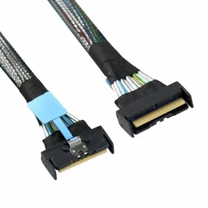 50CM PCIe 5.0 MCIO STR Straight Extension Cable, Mini Cool Edge IO SFF-TA-1016 8i 74Pin Male to Male High-Speed Server Storage Interconnect Cord 50CM PCIe 5.0 MCIO STR Straight Extension Cable, Mini Cool Edge IO SFF-TA-1016 8i 74Pin Male to Male High-Speed Server Storage Interconnect Cord
