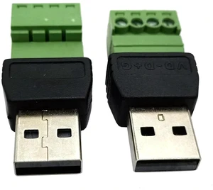 4Pack USB A Male & Female to 4 Pin Screw Terminal Solderless Bolt Screw Terminals Converter Charging Adapter 4Pack USB A Male & Female to 4 Pin Screw Terminal Solderless Bolt Screw Terminals Converter Charging Adapter