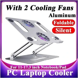 Laptop Tablet Stand Adjustable with 2 High-speed Fan Aluminum Notebook Holder Foldable Detachable Laptop Tablet Riser for Desk Compatible with 11-17.3"MacBook Air Pro,XPS,More Notebooks Laptop Tablet Stand Adjustable with 2 High-speed Fan Aluminum Notebook Holder Foldable Detachable Laptop Tablet Riser for Desk Compatible with 11-17.3"MacBook Air Pro,XPS,More Notebooks