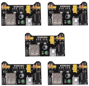 5pcs 3.3V 5V Power Supply Module for MB102 102 Prototype Breadboard DC 6.5-12V or USB Power Supply Module 5pcs 3.3V 5V Power Supply Module for MB102 102 Prototype Breadboard DC 6.5-12V or USB Power Supply Module