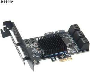 Chi a Mining Riser PCIE SATA Card 8 Port 6Gb SATA3.0 Adapter PCI Express X1 SATA Expansion Card PCI-E to SATA Controller ASM1064 Chi a Mining Riser PCIE SATA Card 8 Port 6Gb SATA3.0 Adapter PCI Express X1 SATA Expansion Card PCI-E to SATA Controller ASM1064